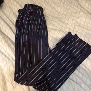 Pocket Side Pinstripe Cigarette Pants